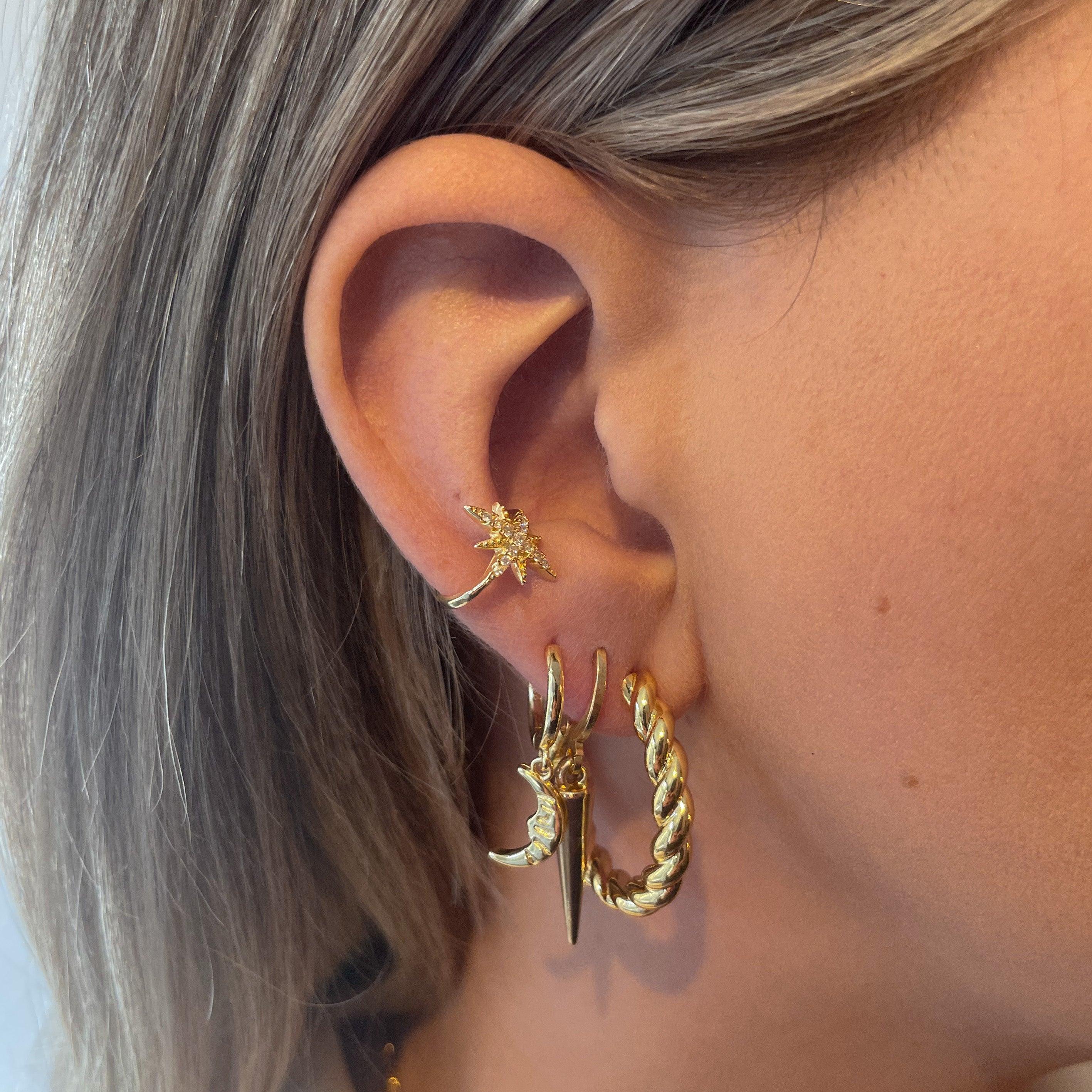 POINT EARRING | Rope earring