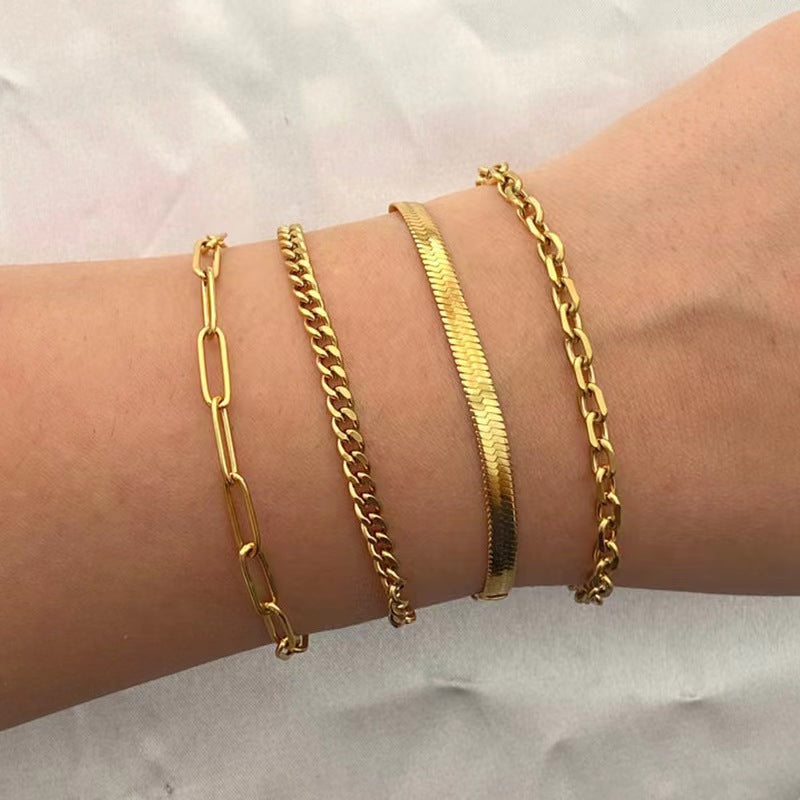 Bracelet set gold | armbanden set goud