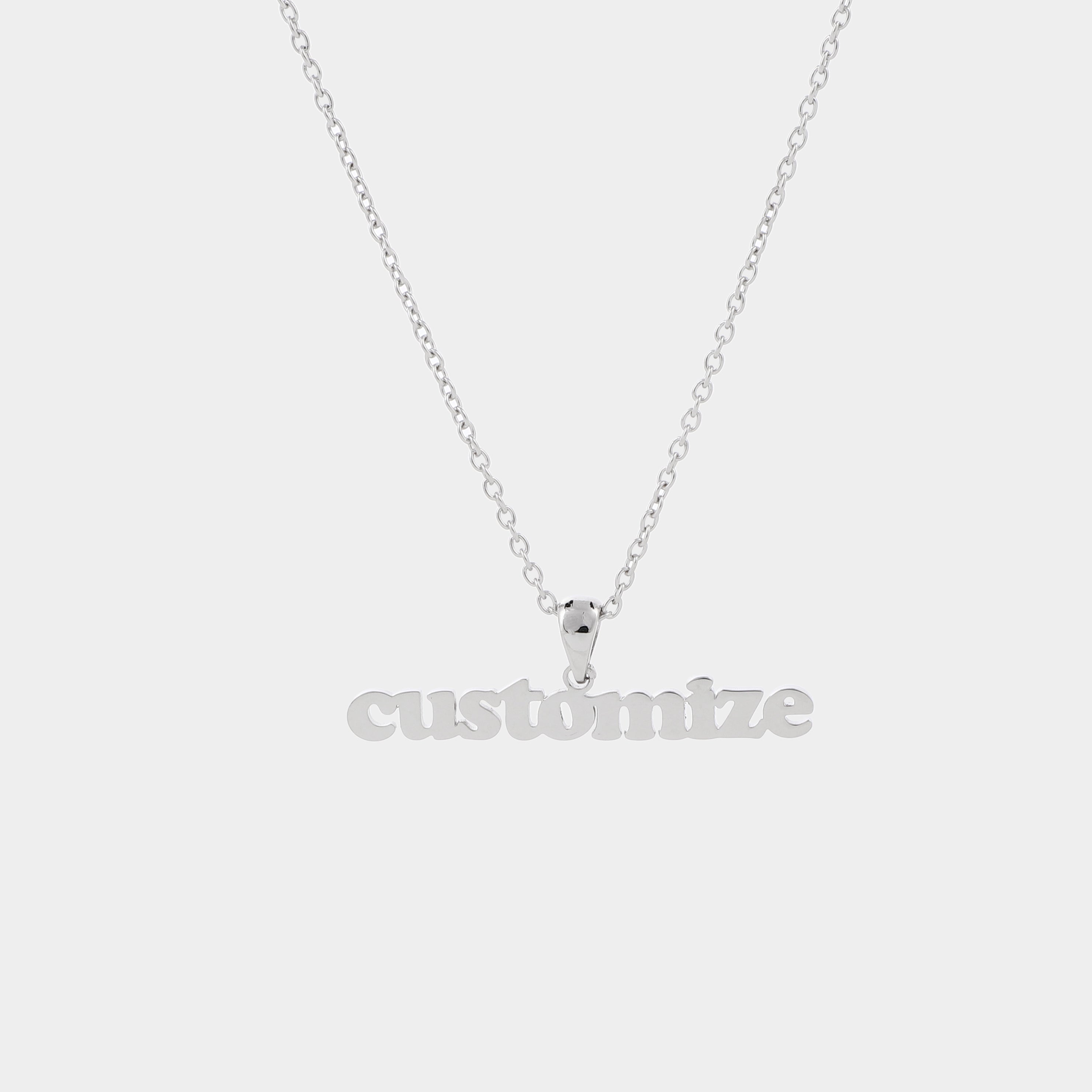 PERSONALIZE NECKLACE NAME SILVER