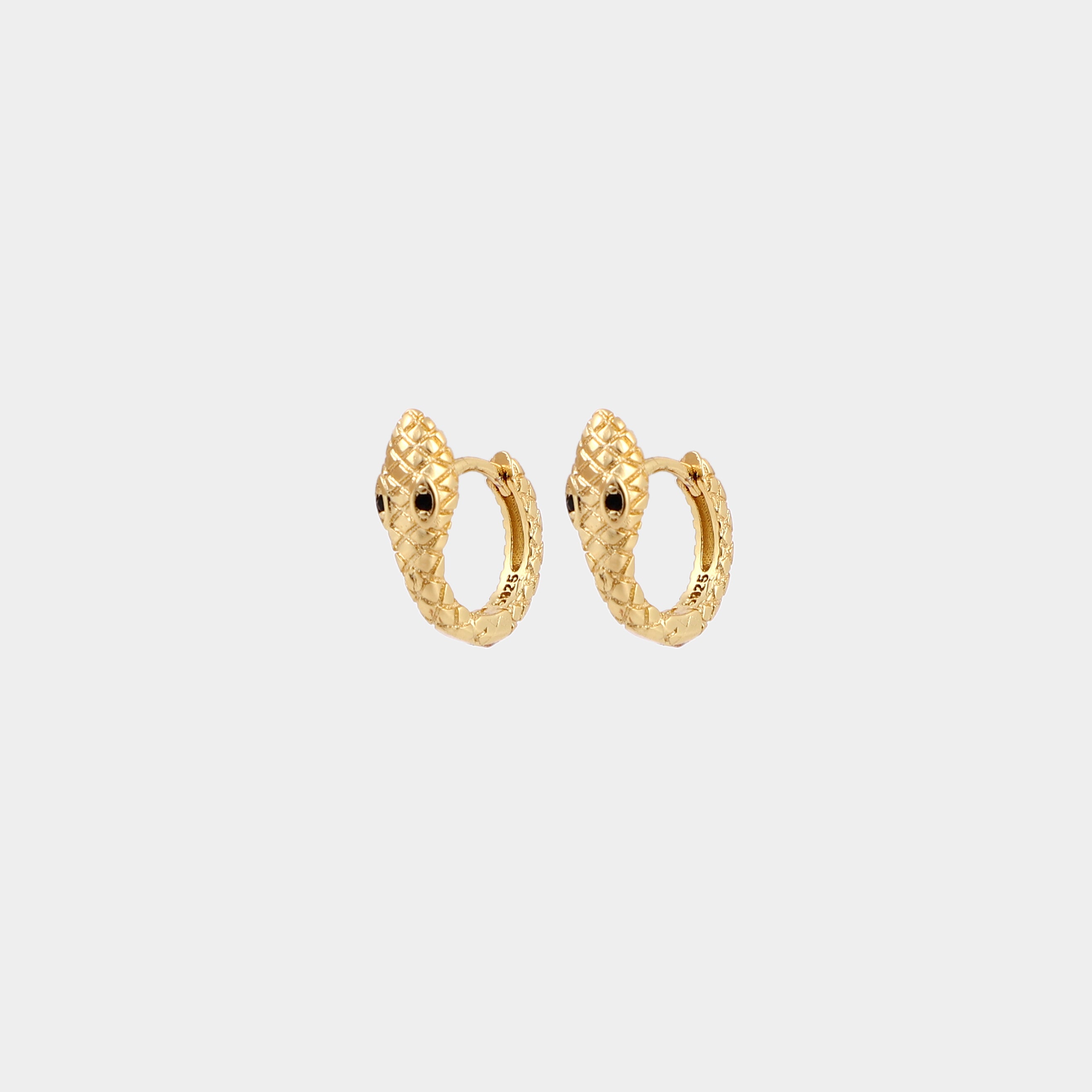snake earring gold