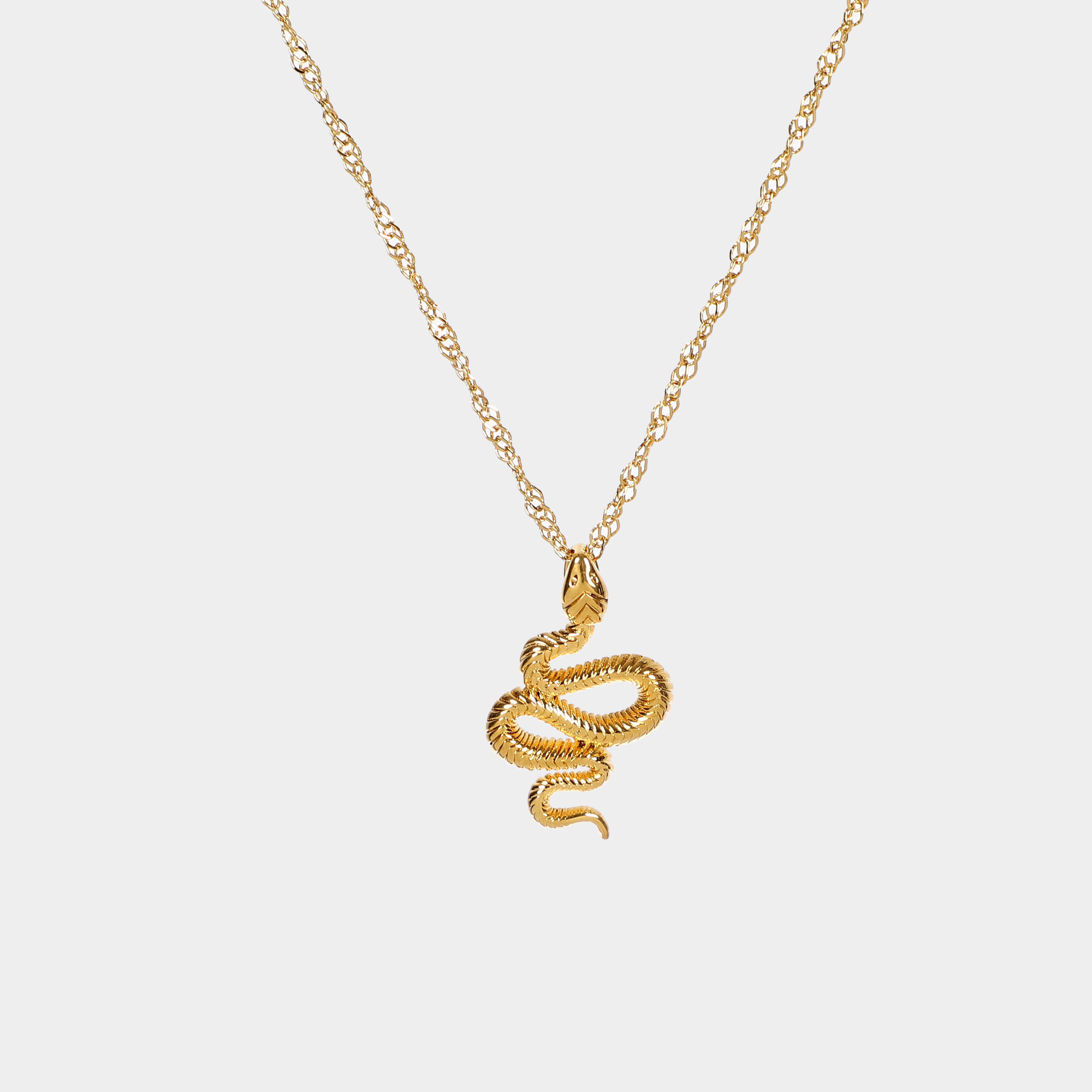 snake necklace | rattle Gold